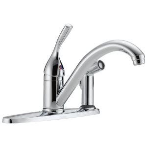 Delta 300-DST Single Handle Kitchen Faucet With Integral Spray In Chrome