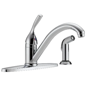 Delta 400-DST Single Handle Kitchen Faucet With Spray