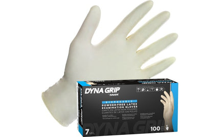 SAS Safety Dyna Grip® Powder-Free Exam Grade Latex Disposable Gloves - 7 Mil - 100PK