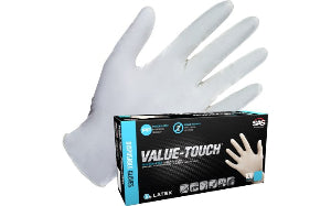 SAS Safety Value-Touch® Powder-Free Latex Disposable Gloves - 5 Mil - 100PK