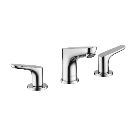 Hansgrohe Focus 1.0 GPM Widespread Bathroom Faucet with Pop-Up Drain Assembly with QuickClean Technology